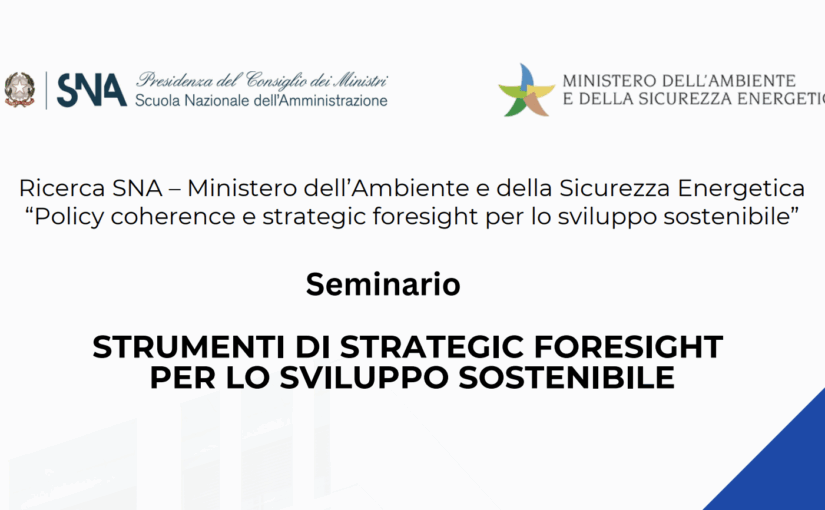 Sviluppo sostenibile: la Città Metropolitana di Catania al seminario SNA–MASE sullo strategic foresight